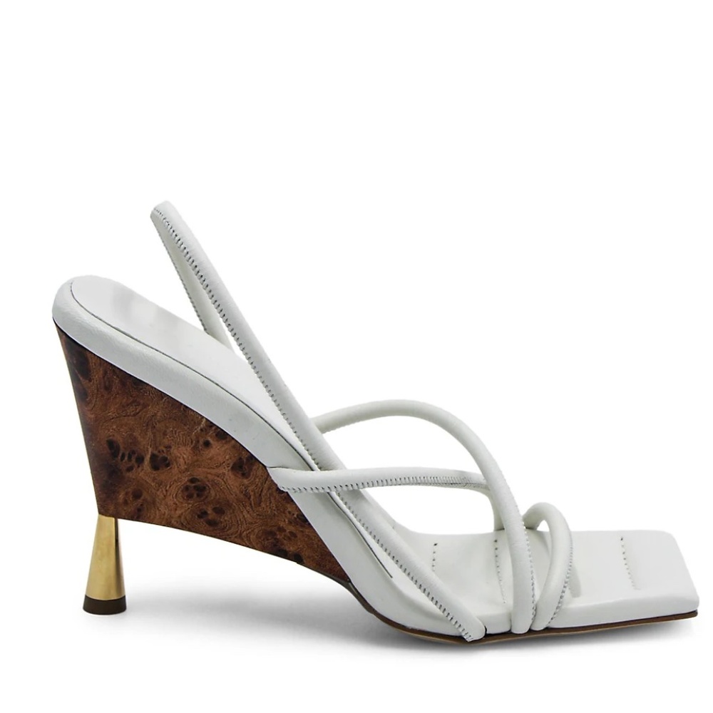 GIA x RHW square toe strappy heels